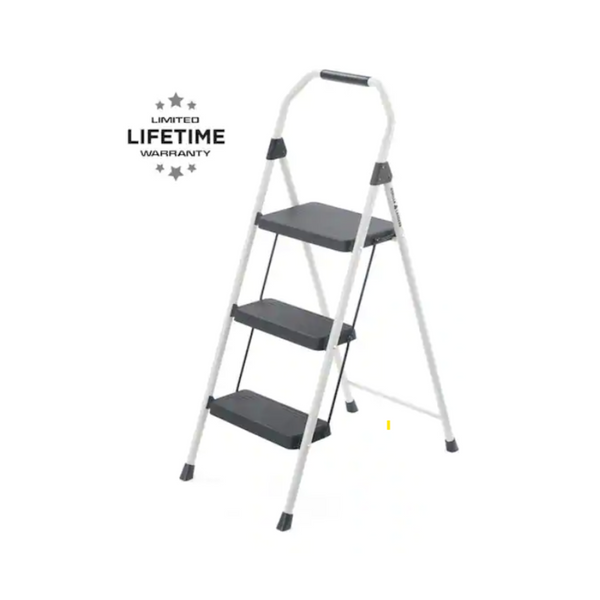Taburete con escalón de acero compacto de 3 escalones Gorilla Ladders