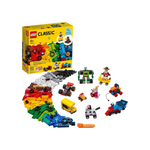 Kit de construcción LEGO Classic de ladrillos y ruedas de 653 piezas