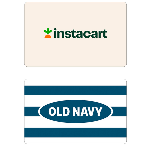 Ahorre en Instacart, Gap, Old Navy y más tarjetas de regalo