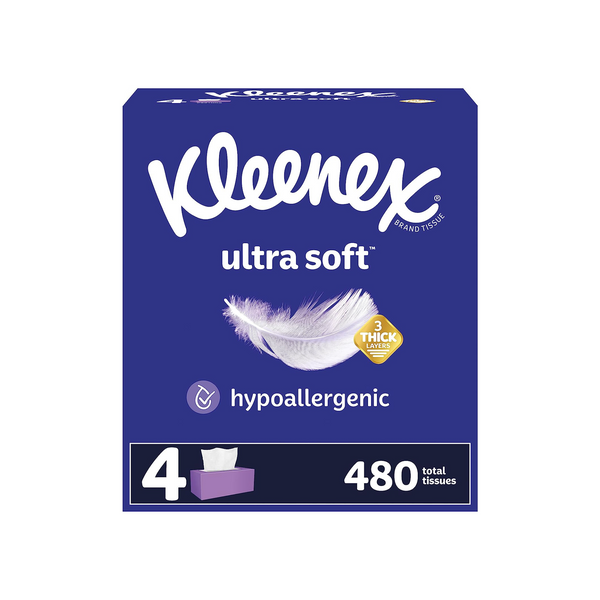 12 Boxes Of Kleenex Ultra Soft Facial Tissues