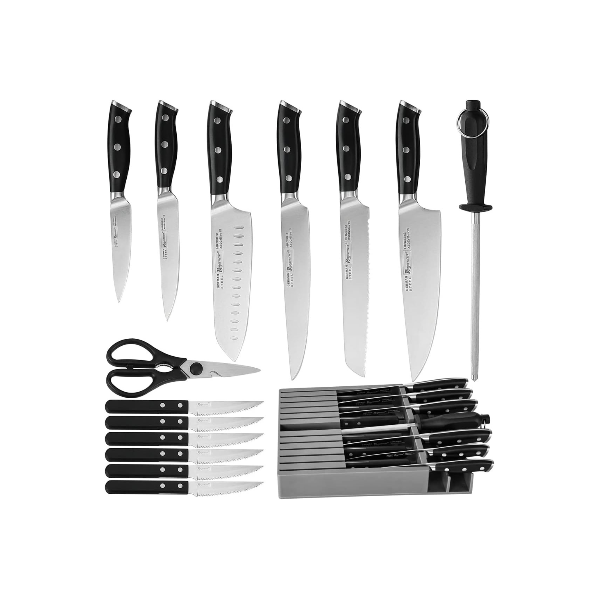 16 Piece Stainless Steel Kitchen Knife Set