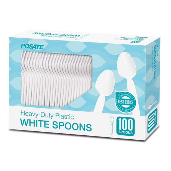 80 Or 100 Disposable Plastic Knives, Forks And Spoons On Sale