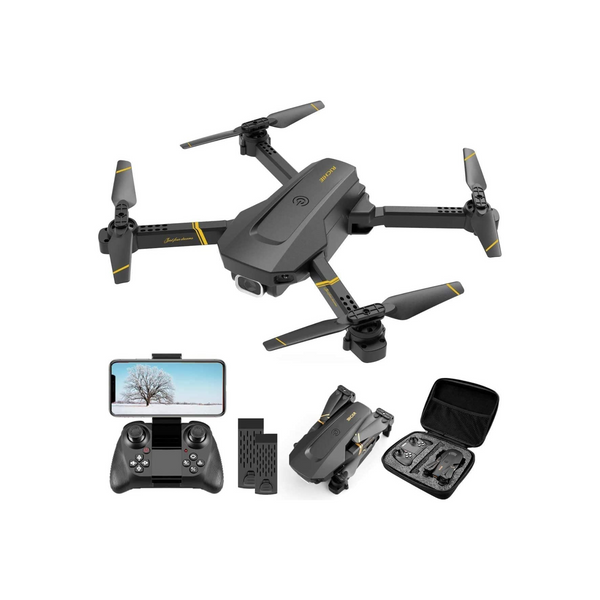 Drone con cámara 1080P, 2 baterías y estuche de transporte