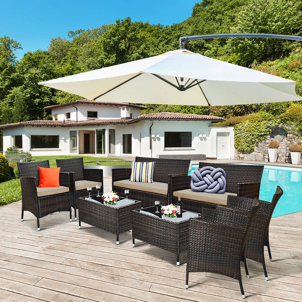 8 Piece Patio Furniture Set (7 Colors)