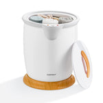 Cubo calentador de toallas con soporte para fragancias