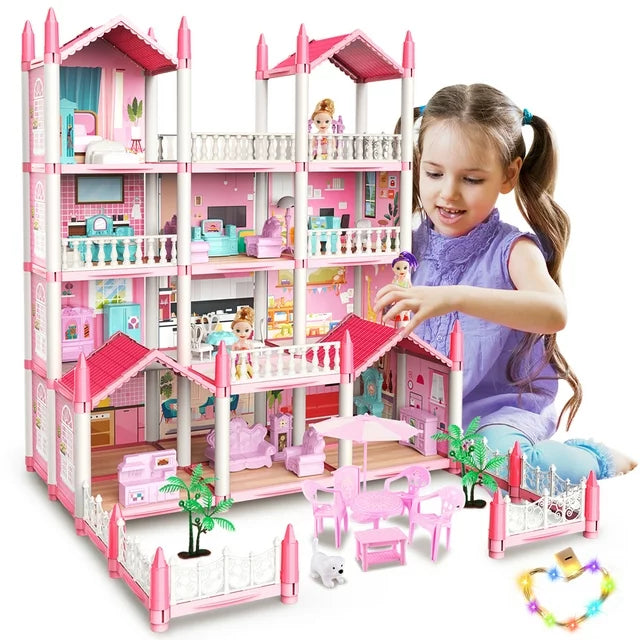 14 Room Dollhouse with Doll Toy Figures
