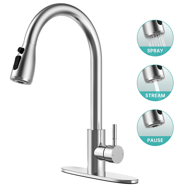 Pull Down Sprayer Sink Faucet