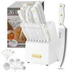 26 Piece Kitchen Knife Set With Block