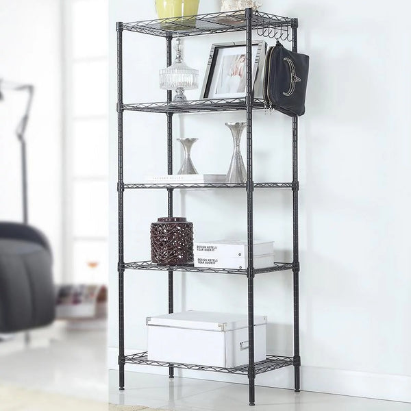 5 Tier Wire Shelving Adjustable Steel Storage Rack