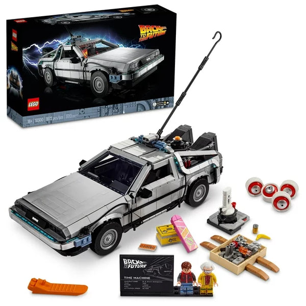 LEGO Icons Regreso al futuro Kit de construcción de 10,300 piezas de la máquina del tiempo Delorean