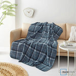 Mainstays Blue Plaid Plush Throw Blanket