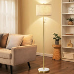 Adjustable Height Standing Lamp with Marble Base