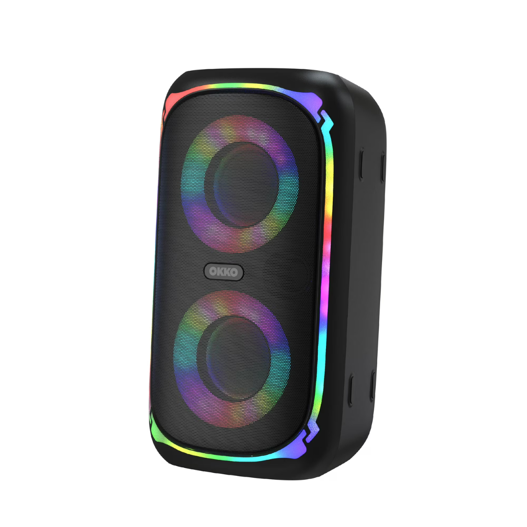 Okko Sonic Bass V4 Portable LED Bluetooth Speaker W/ Microphone