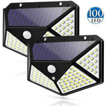 Paquete de 2 100 luces solares LED.