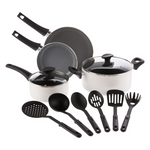 BELLA 12-Piece Nonstick Scratch-Resistant Cookware Set