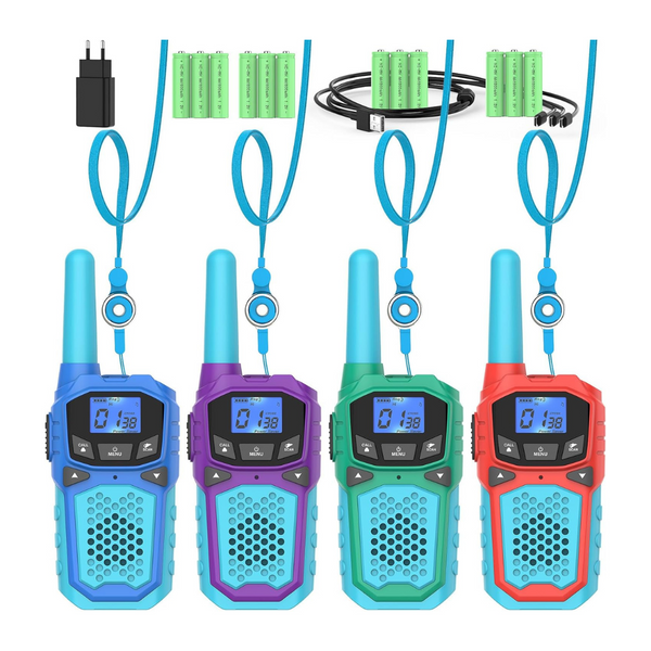 4 Rechargeable Kids Walkie Talkies