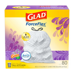 80 Glad ForceFlex Tall 13 Gallon Kitchen Drawstring Febreze Trash Bags