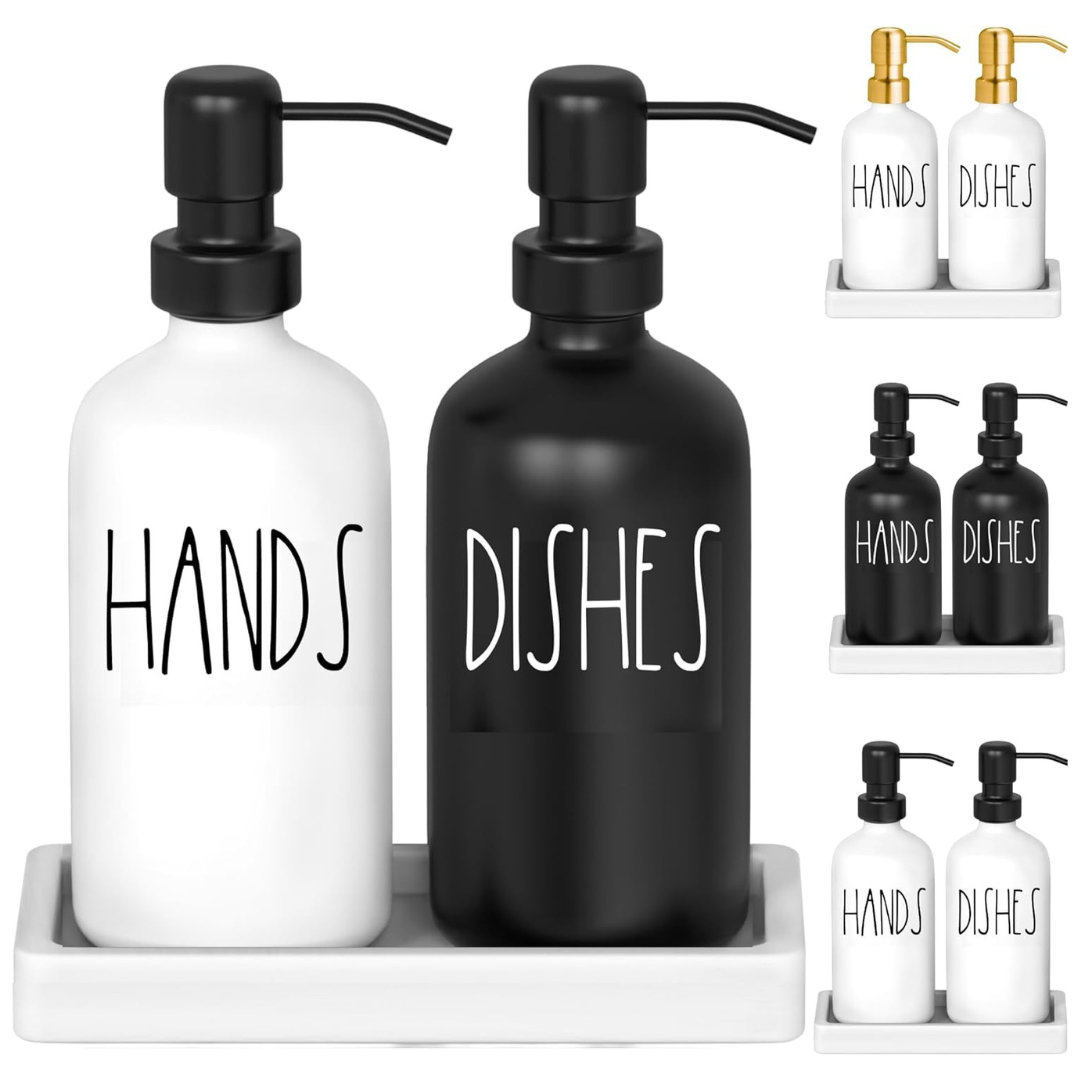 Luxurious Hand and Dish Soap Dispenser With Tray