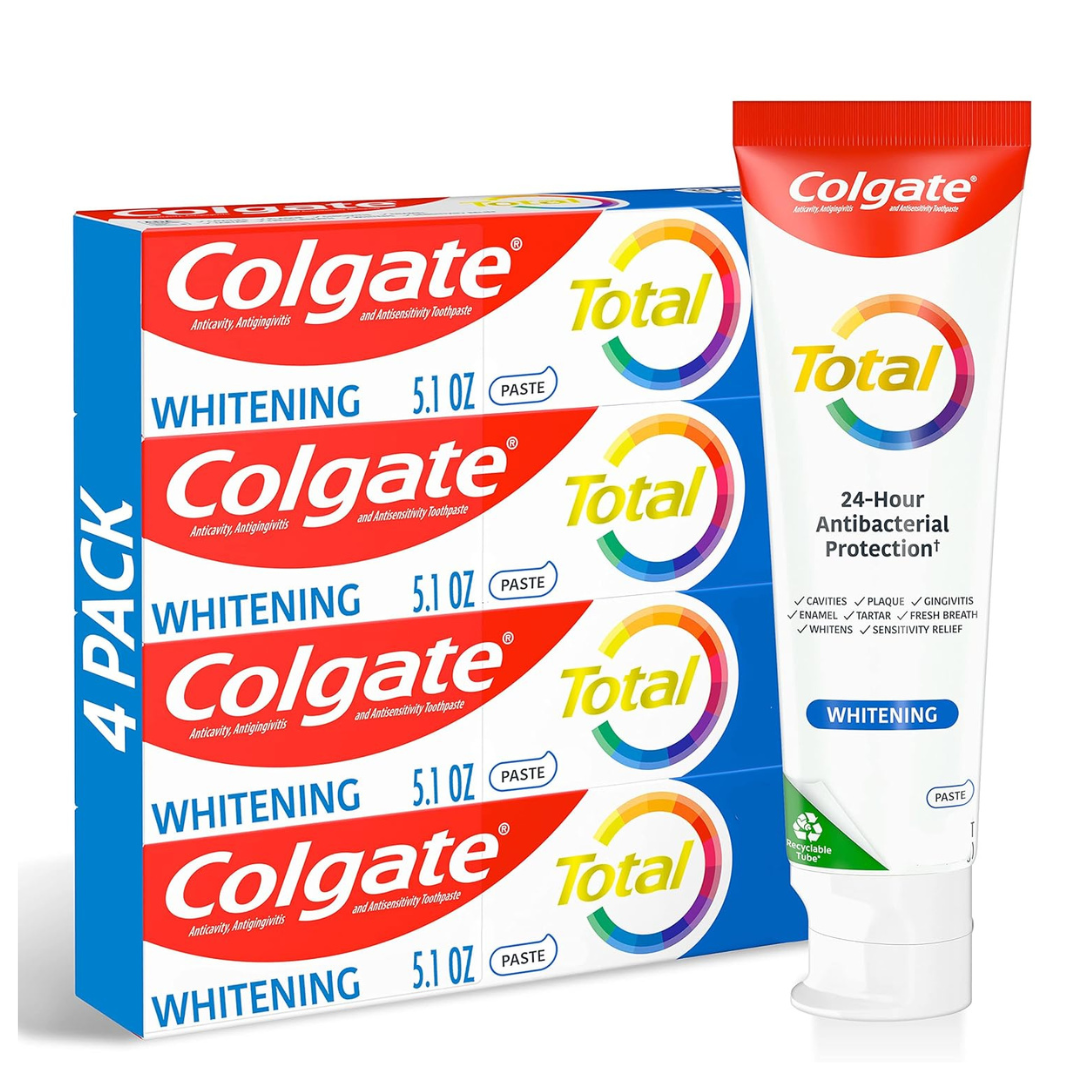 4-Pack Colgate Total Whitening Toothpaste Gel