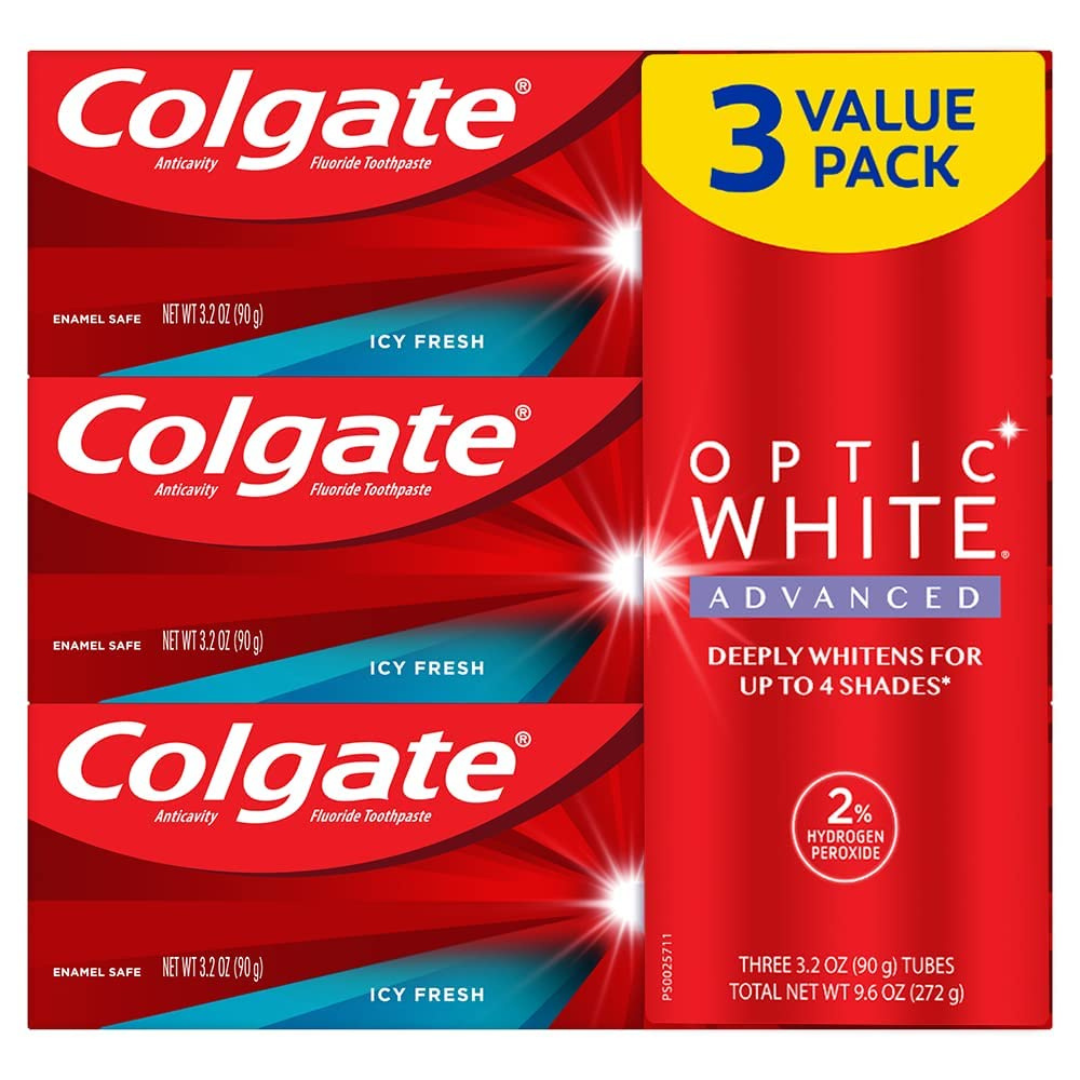 3-Pack Colgate Optic White Advanced Toothpaste
