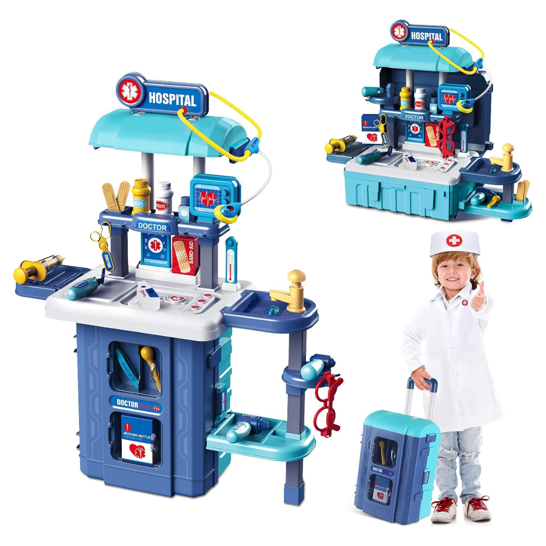40-Pcs Kid's Mobile Hospital With Doctor's Costume