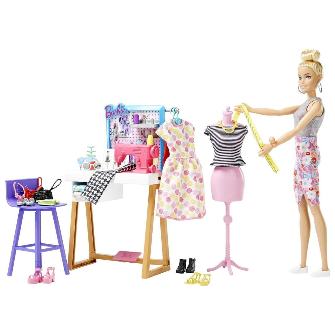 Barbie Fashion Designer Doll Studio Playset & 25+ Accessories