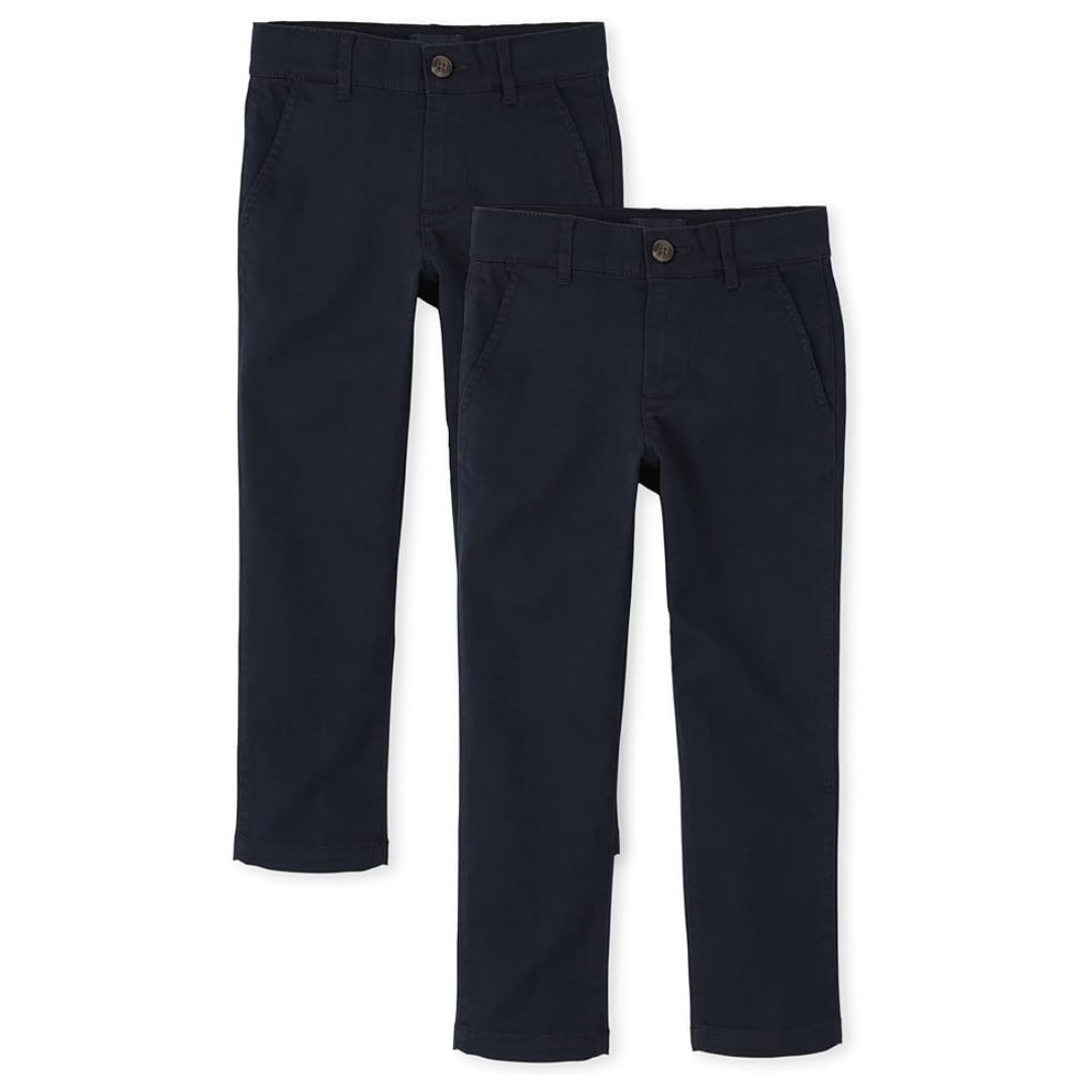 2-Pairs The Children's Place Boys Stretch Skinny Chino Pants