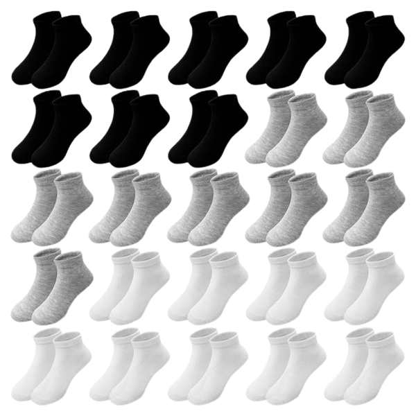 25-Pairs Kids Athletic Ankle Socks