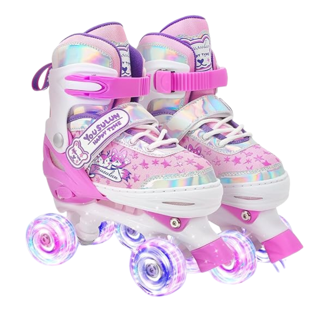 2pm Sports Cytia Paars Meisjes Verstelbare Verlichtende Inline Skates met Light Up Wheels, Leuke Knipperende Rolbladen voor Kinderen (Roze, S - Kleine Kinder(EU 28-31 2pm Sports Cytia Paars Meisjes Verstelbare Verlichtende Inline Skates met Light Up Wheels, Leuke Knipperende Rolbladen voor Kinderen (Roze, S - Kleine Kinder(EU 28-31