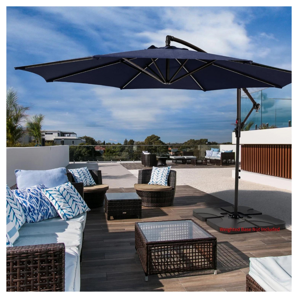 10' Outdoor Hanging Offset Cantilever Umbrella (6 Colors)