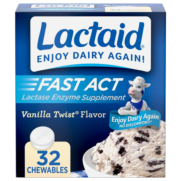 32-Count Lactaid Fast Act Chewables, Vanilla Twist