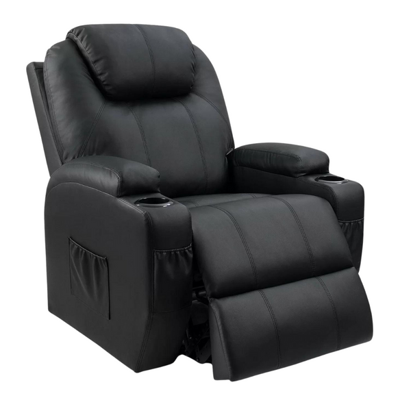 Faux Leather Power Lift Recliner with Heat & Massage