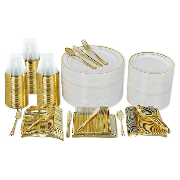 600 Piece Disposable Dinnerware Set