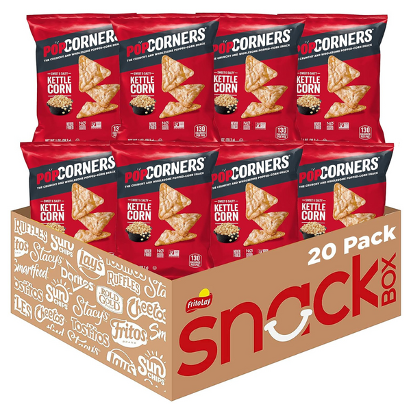 20 Bags Of PopCorners Popped Corn Snacks