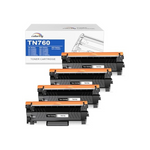 Paquete de 4 cartuchos de tóner negro TN760, TN730
