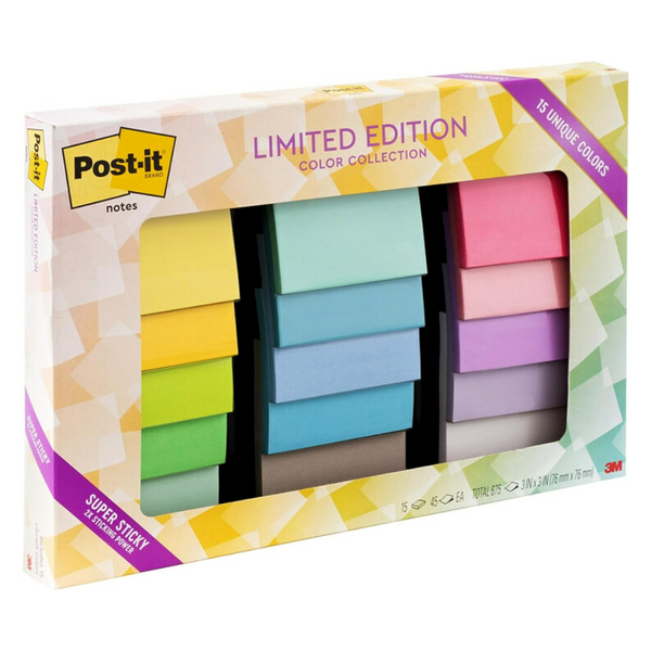 Notas Post-It Super Sticky Edición Limitada 15 Blocs