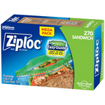 Ziploc Sandwich & Snack Bags w/ EasyGuide Texture