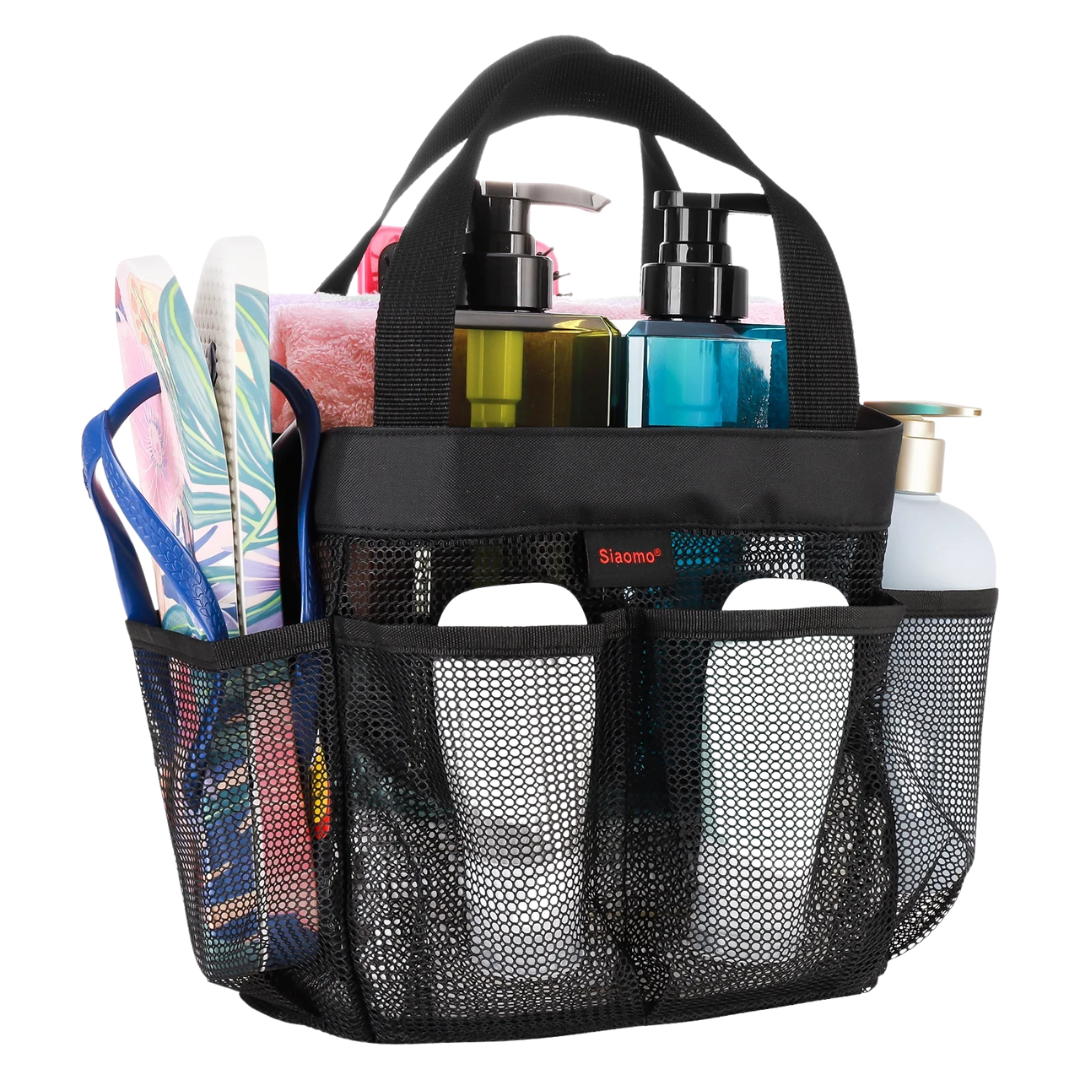 Mesh Shower Caddy Tote w/ 8 Pockets (6 Colors)