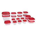 Contenedores de almacenamiento de alimentos con tapas ventiladas Rubbermaid Easy Find de 38 piezas
