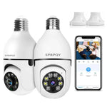2 Light Bulb Security Cameras