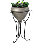 Galvanized Metal Beverage Cooler Tub With Liner And Stand