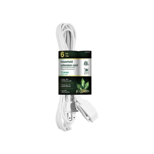Cable de extensión doméstico GoGreen Power de 6', 3 salidas