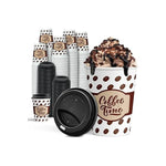 92 Pack Disposable To Go Coffee Cups with Lids