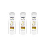 3 botellas de champú anticaspa Dove DermaCare con piritionato de zinc