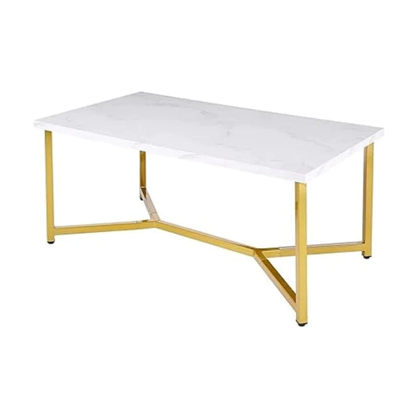 Mid-Century Modern Marble Gold Coffee Table