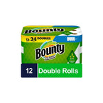 12 Double Rolls = 24 Regular Rolls Of Bounty Paper Towels