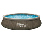 15 Ft Dark Double Rattan Quick Set Pool