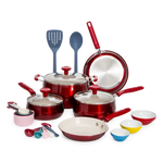 Juego de utensilios de cocina de aluminio antiadherentes de cerámica Tasty Clean de 23 piezas