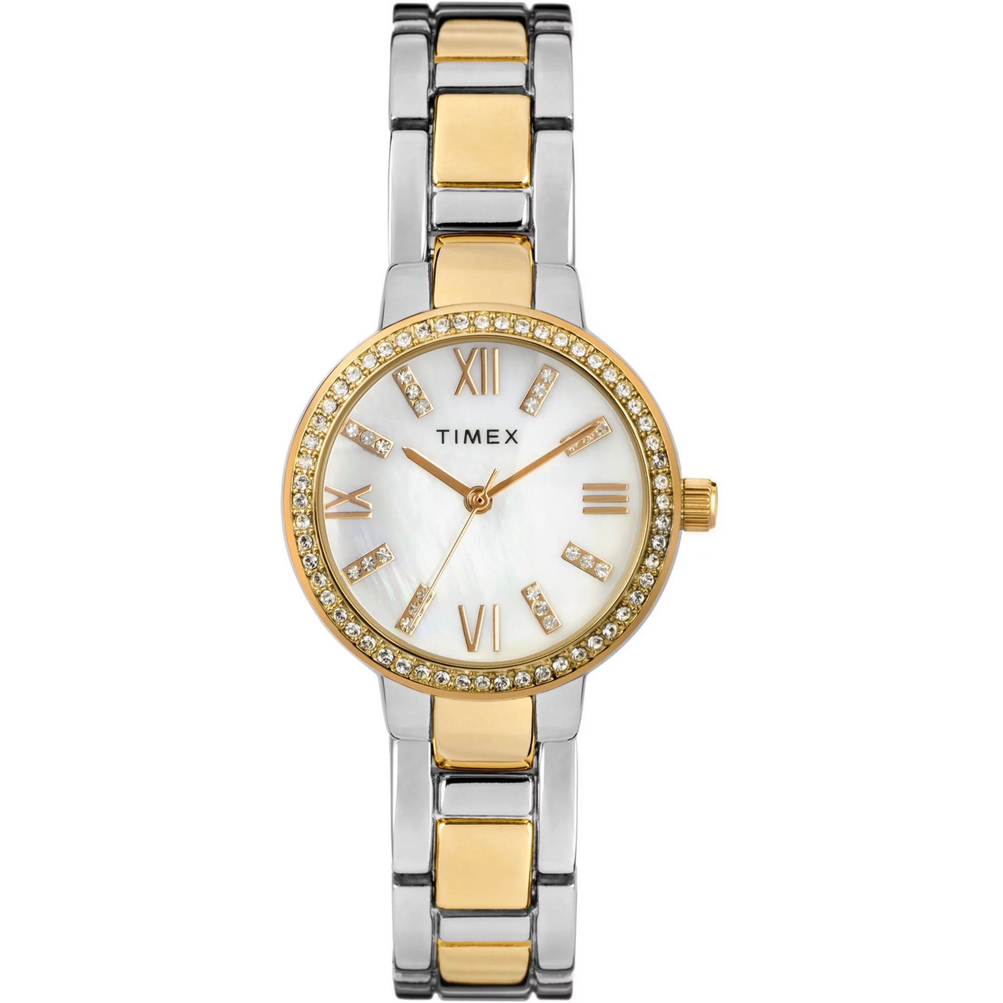 Timex Women's Crystal Mother of Pearl Dial 30mm Watch