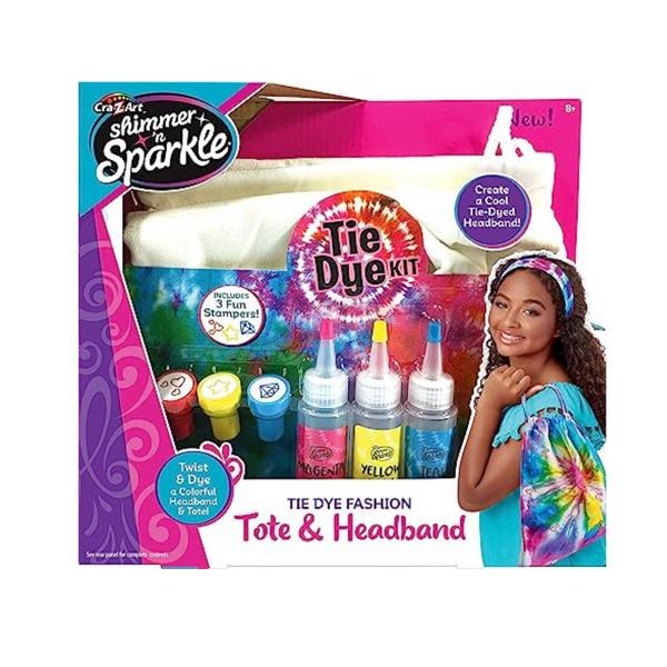 Shimmer ‘n Sparkle Tie Dye Fashion Tote and Headband Craft Kit